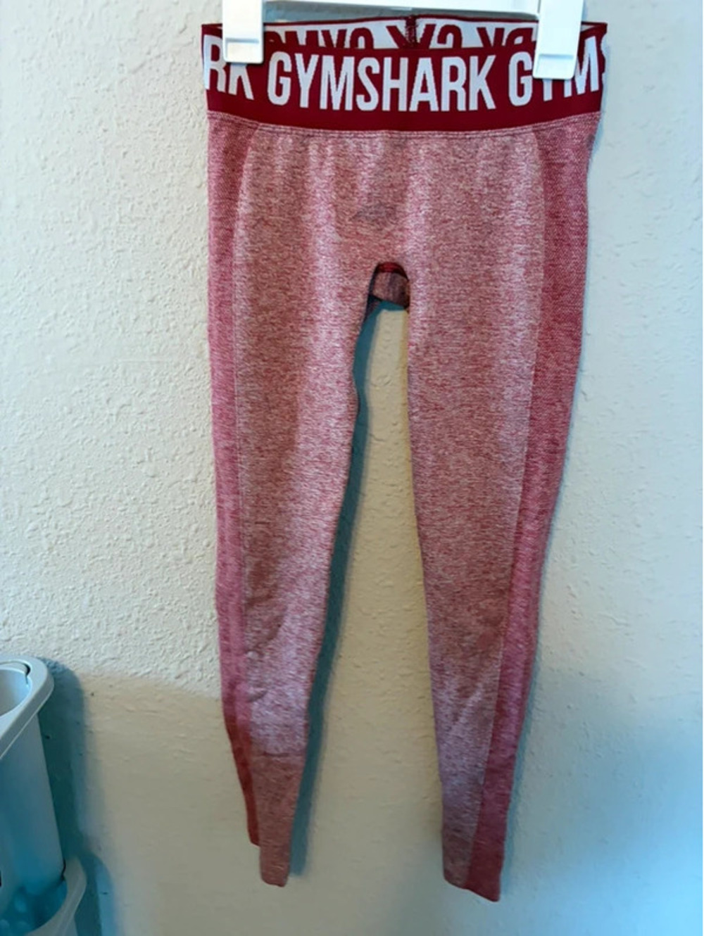 Gymshark heathered red seamless leggings XS